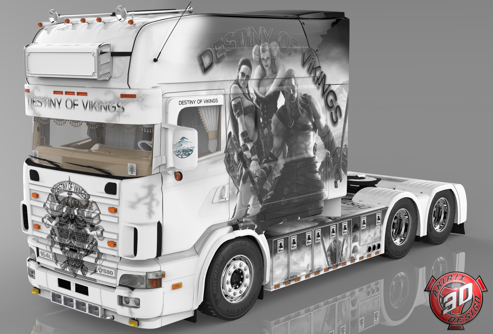 3D Scania 164L 580 V8 Destiny Of Vikings