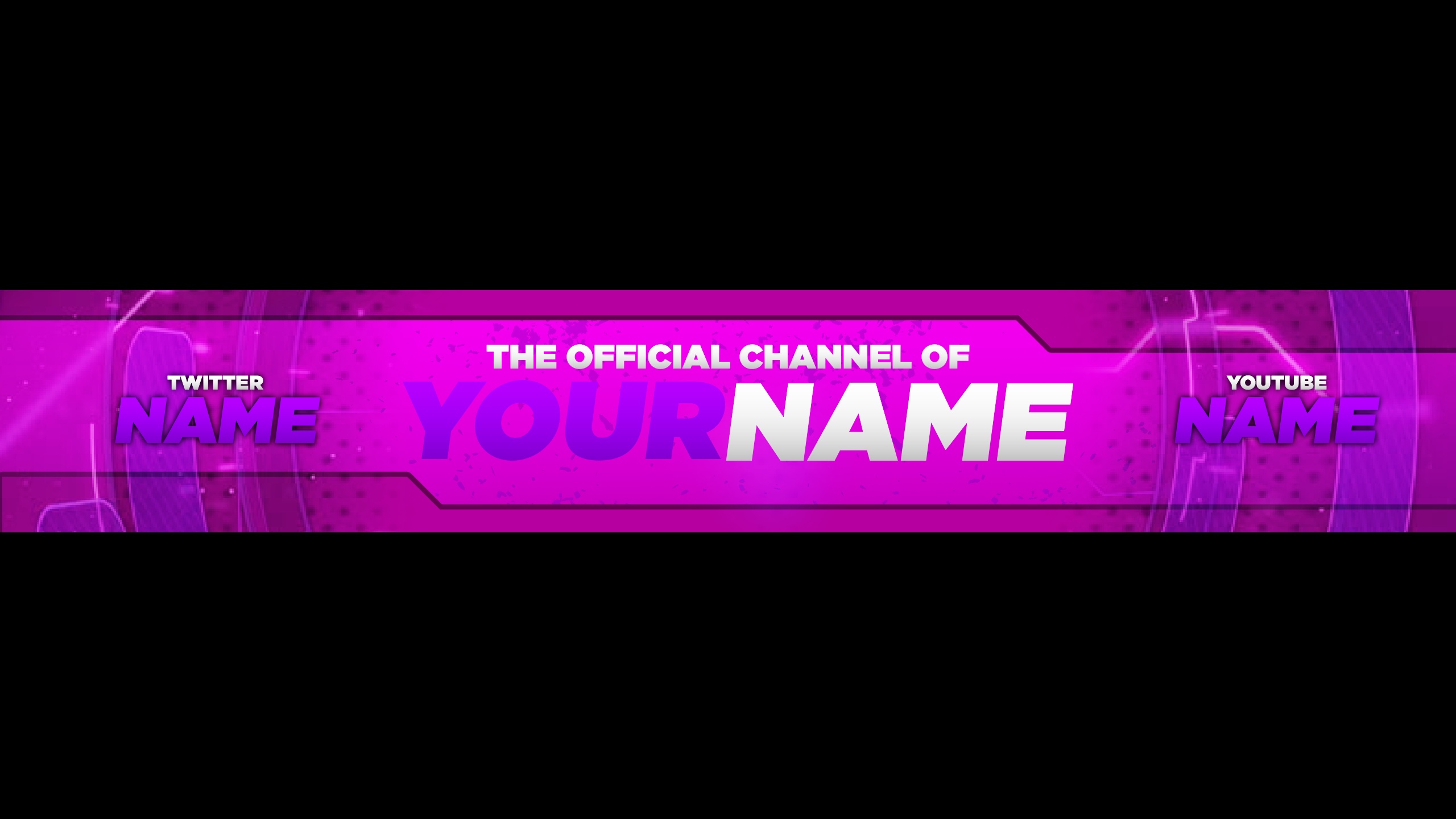 Transparent Youtube Banner Template