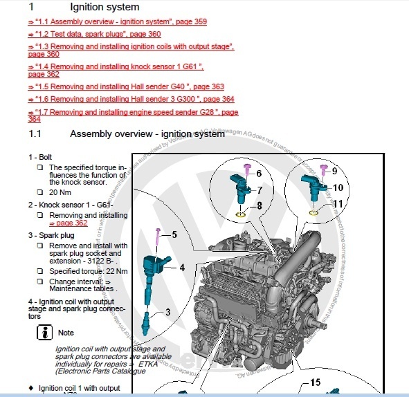 VW GOLF POLO PASSAT TOURAN MK7 ENGINE WORKSHOP REPA