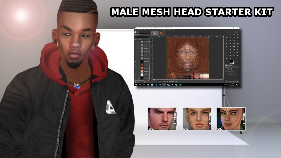 Male Mesh Head Kit for SAL Mesh Heads by VLADDY