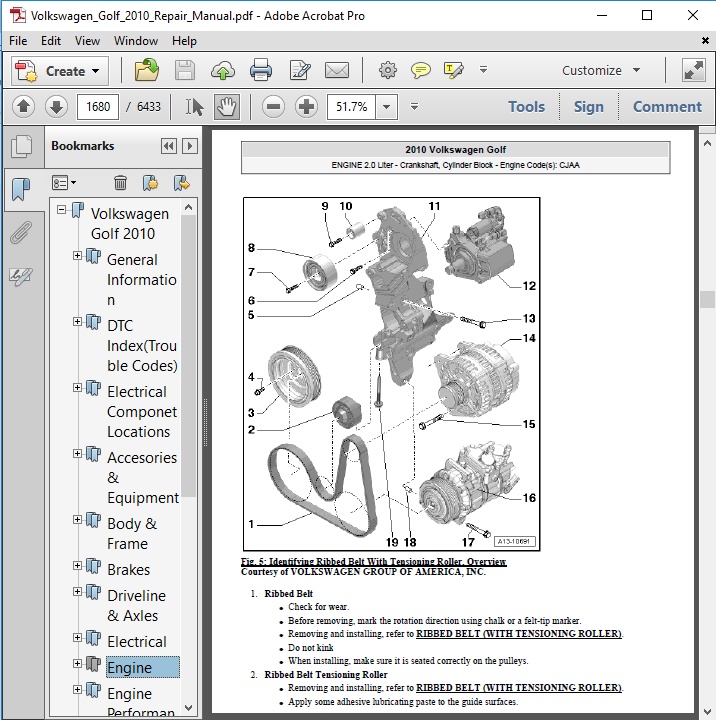 Volkswagen Golf 2010 Repair Manual autoservicerepair